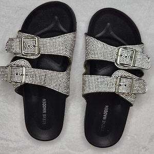 Steve Madden Rhinestone Slides
